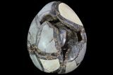 Bargain, Septarian Dragon Egg Geode - Black Crystals #88362-3